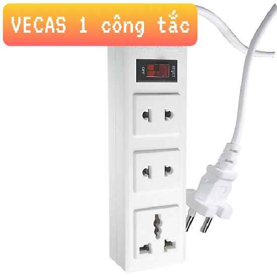 [FREESHP-150K] Ổ ĐIỆN VECAS CÓ CÔNG TẮC DÀI 3M CHÍNH HÃNG