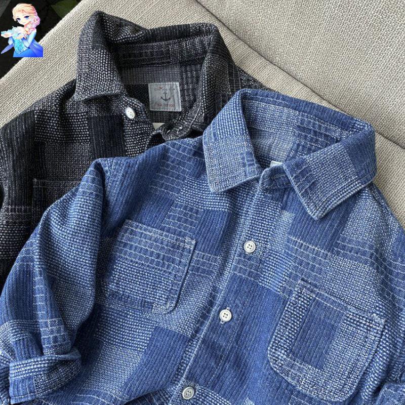 Áo Sơ Mi Denim Tay Dài Thời Trang Xuân Thu Phong Cách Phương Tây Kiểu Mới Dành Cho Bé Trai 2022