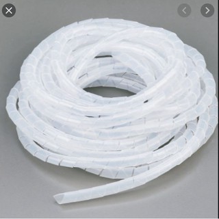 10 mét ống xoắn quấn dây điện (đen, trắng-chọn size)