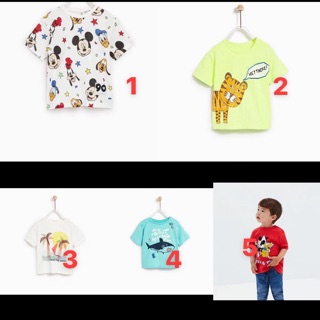 Áo thun cotton bé trai bé gái 5 mẫu