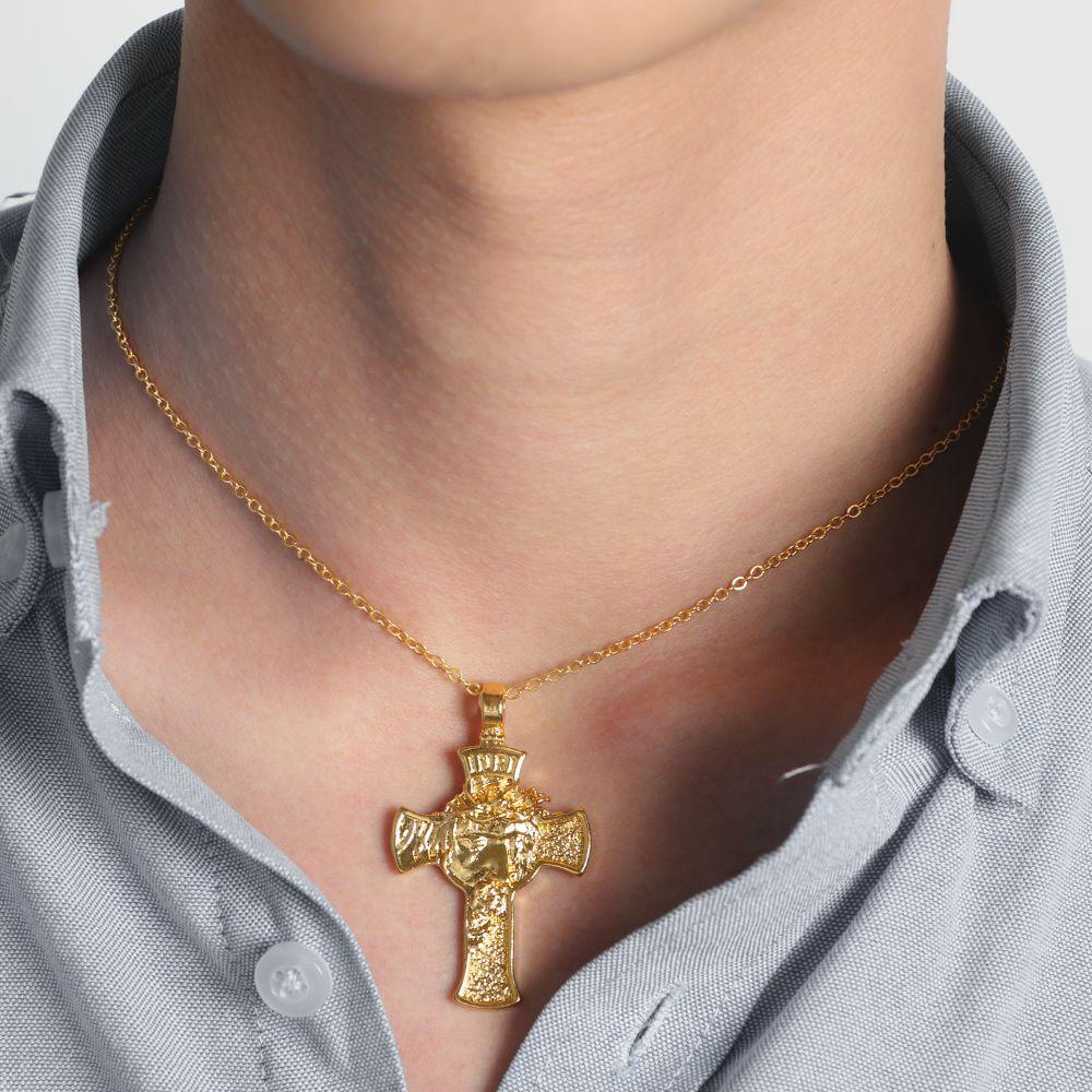 JUNE Vòng cổ Thép Titan Mặt Thánh Giá