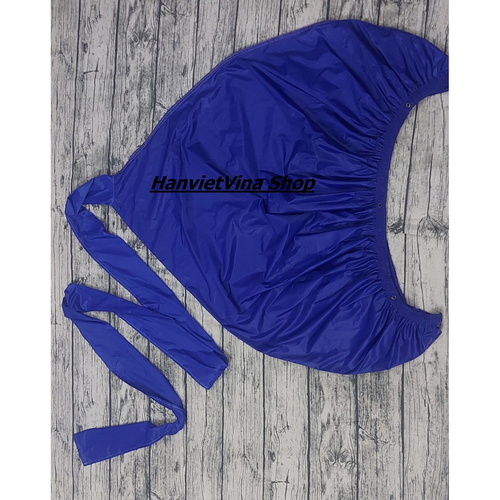 Áo trùm vệ sinh máy lạnh kích thước 1.7m đuôi 2.5m màu xanh bích - vải chống thấm - kdxanhbich
