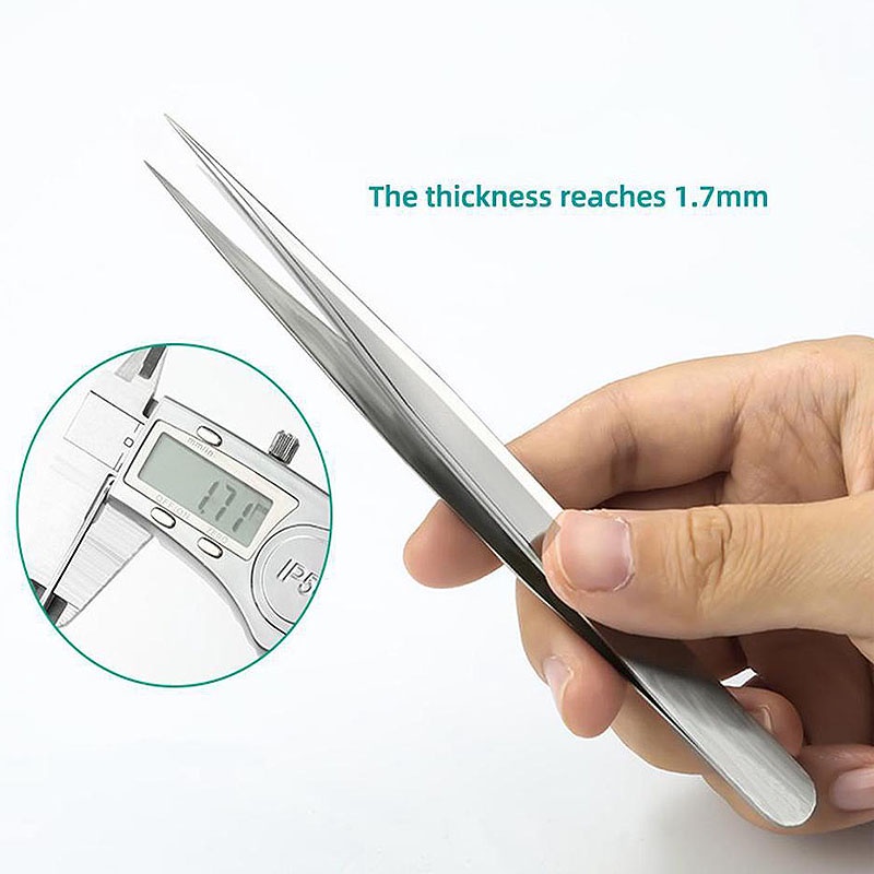 Nhíp Sửa Chữa Bằng Thép Không Gỉ Với Hộp Thiếc