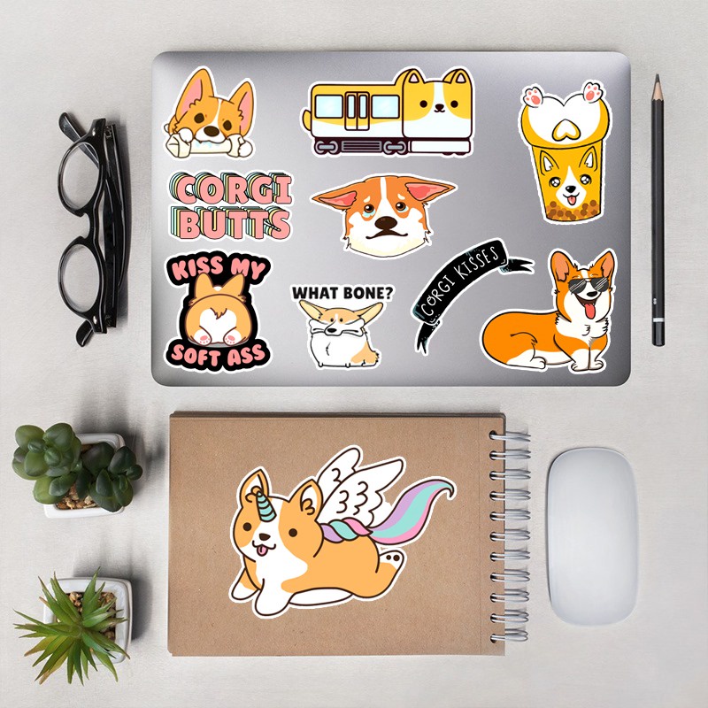 Sticker dán mũ bảo hiểm, vali, laptop cực xinh PVC chống nước cắt sẵn - Chợ Túc Tắc