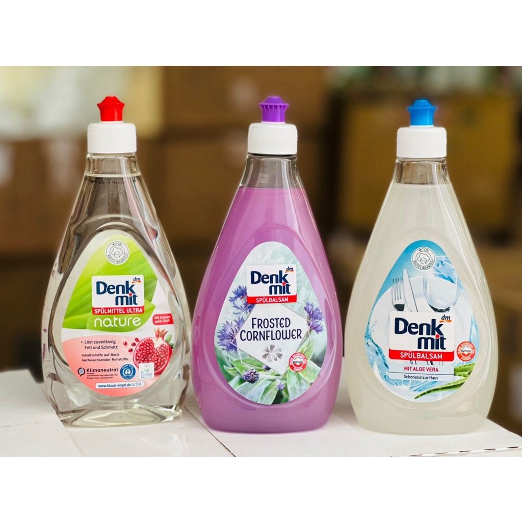 Nước rửa chén bát Denkmit 500ml dịu nhẹ, an toàn cho da tay