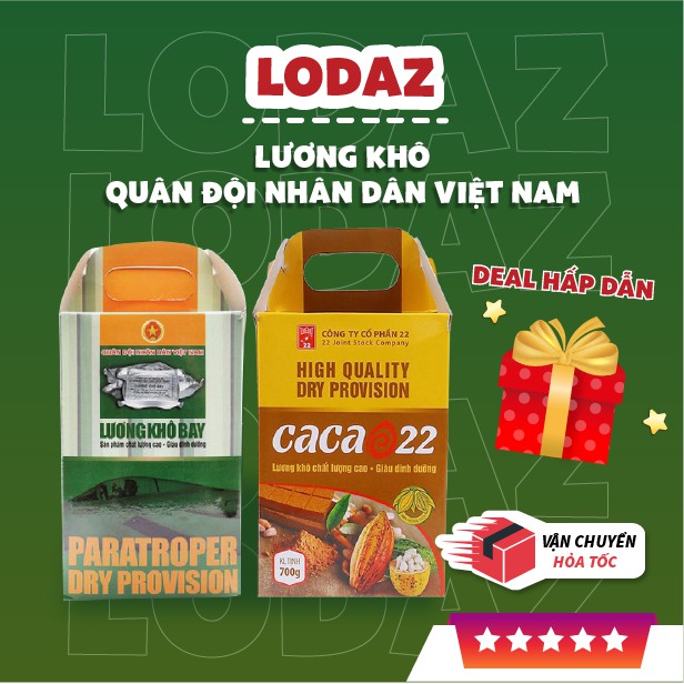 lương khô Bay quân đội công ty CP22 có mix vị, hộp 1kg và 700g