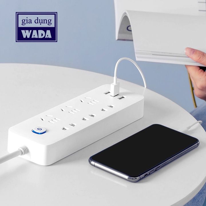 Ổ điện đa năng có cổng USB - Ổ cắm điện chống giật - dây 2m8 chịu tải 2500W an toàn TM01