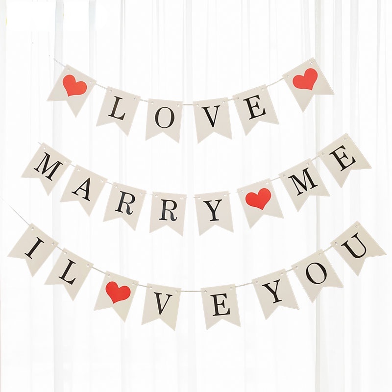 Dây Treo Trang Trí Chữ I Love you Marry Me
