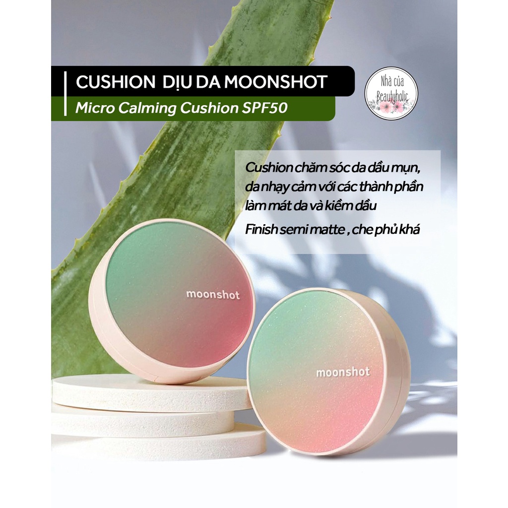 Cushion da nhạy cảm MOONSHOT MICRO CALMING CUSHION SPF50+ PA+++
