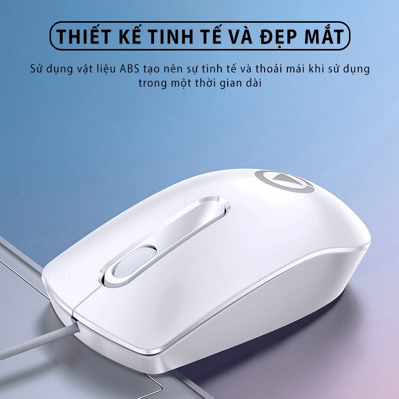 Chuột máy tính có dây TEKKIN G9 giá rẻ gaming văn phòng 1200DPI công thái học làm việc và chơi game cho pc laptop