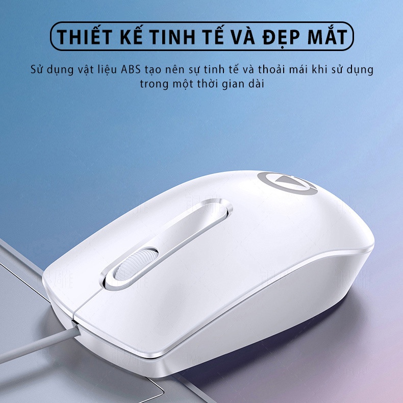 Chuột máy tính có dây SIDOTECH G9 giá rẻ gaming văn phòng 1200DPI công thái học làm việc và chơi game cho pc laptop