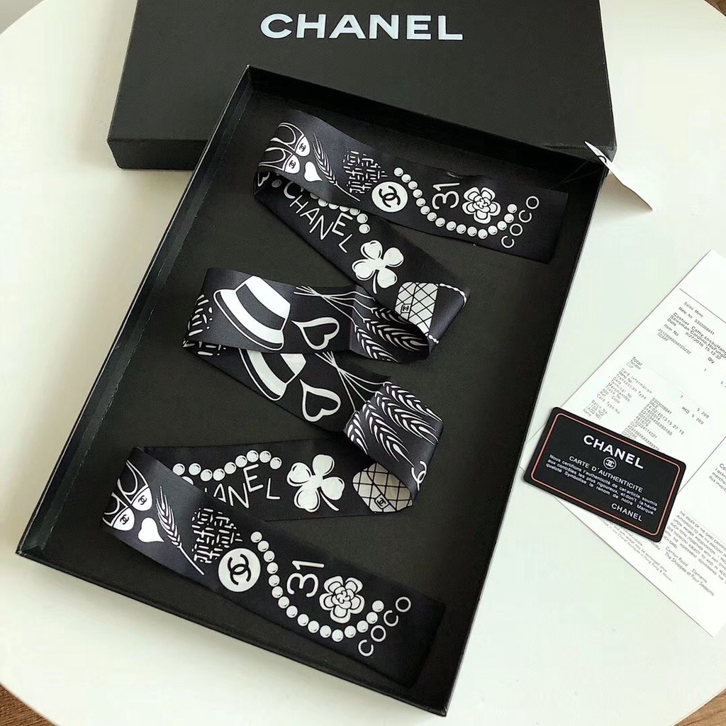 Khăn Quàng Cổ / Túi Xách / Khăn Quàng Cổ Bằng Lụa In Họa Tiết Chữ CC Thời Trang Cho Nữ