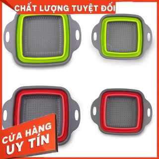 [HOT+FREE SHIP]  Bộ 2 Rổ Xếp Gọn Vuông Cao Cấp