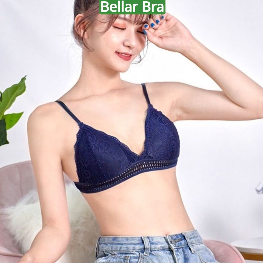 Áo ngực nữ mút mỏng không gọng, áo bra ren 2 dây sexy đệm mút mỏng họa tiết hoa đẹp và quyến rũ B904