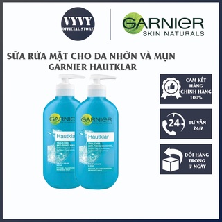 Sữa rửa mặt Đức GARNIER HAUTKLAR dành cho da nhờn và mụn, làm sạch sâu hiệu quả - VyVy Store