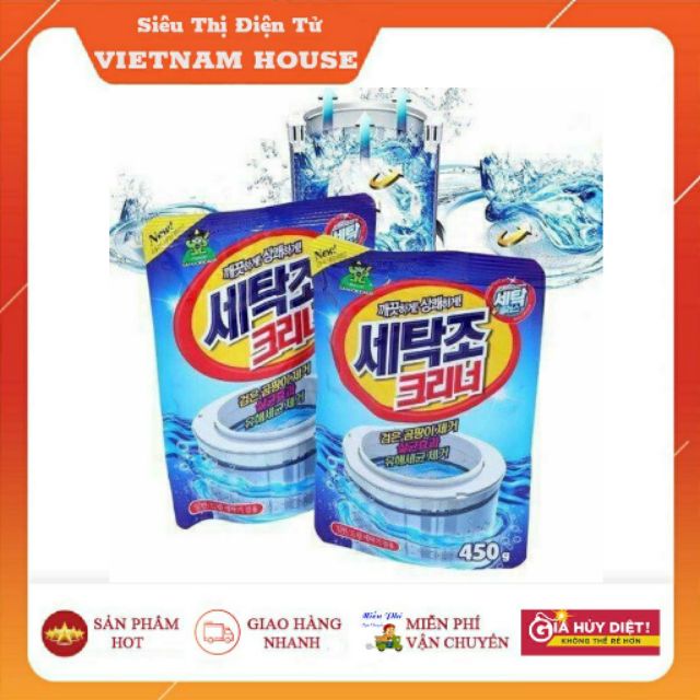 [FREE SHIP&gt;50K]BỘT TẨY VỆ SINH LỒNG MÁY GIẶT HÀN QUỐC 450G SIÊU SẠCH.