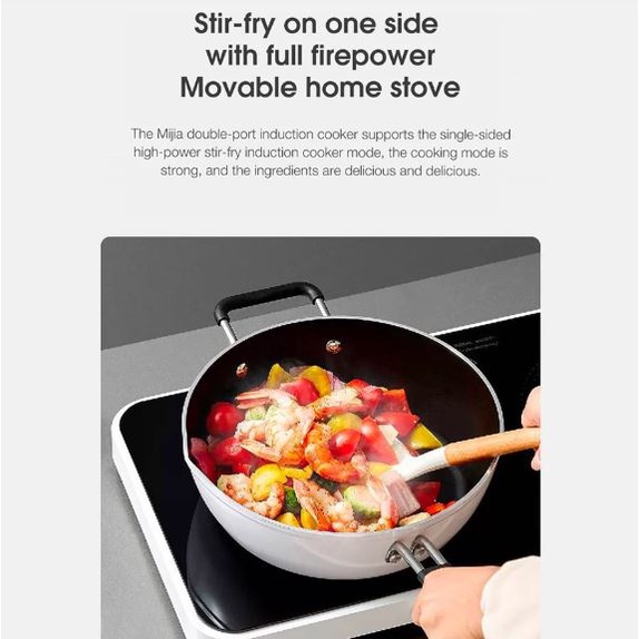 Bếp Từ Đôi Đa Năng Xiaomi Mijia MDCLD01ACM - Kèm Chảo Nướng Tiện Lợi - Kết Nối APP Thông Minh - Hàng Chính Hãng