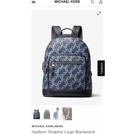 TNS-Balo form vuông vừa laptop siêu hottrend M•K backpack-tone navy chữ logo đặc trưng cá tính