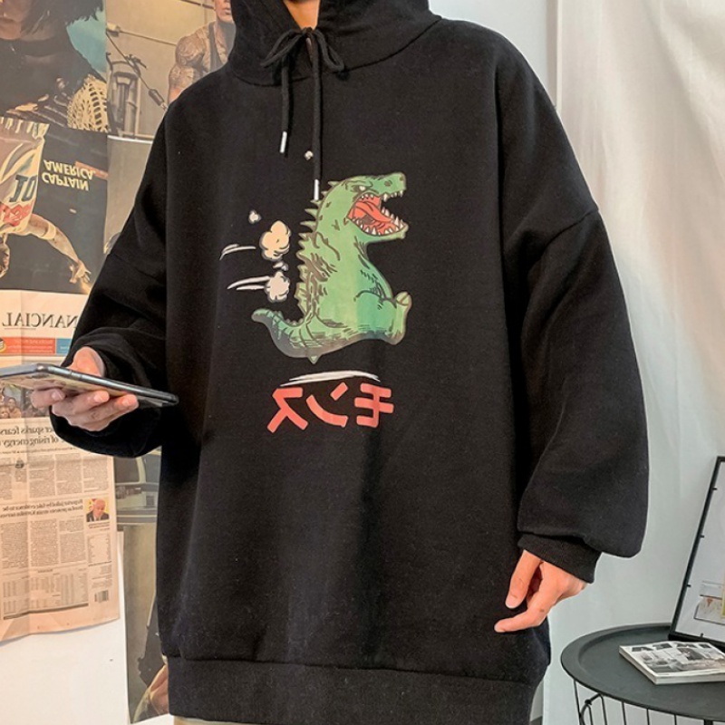 Áo hoodie tay dài in hình khủng long phản quang 3 màu tùy chọn thời trang dành cho nam M-5XL | BigBuy360 - bigbuy360.vn
