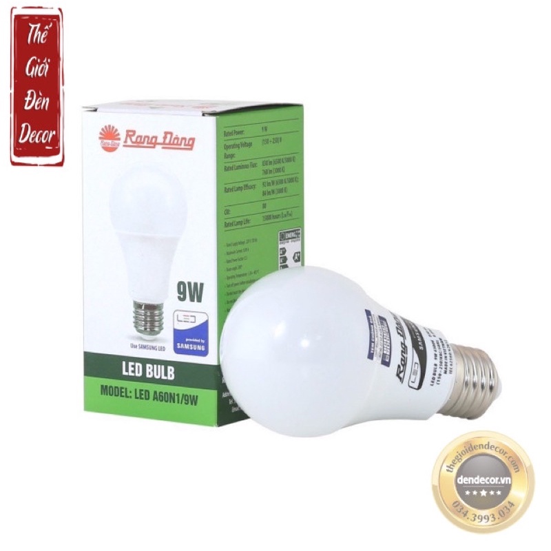Bóng đèn:Bóng đèn LED Bulb tròn Rạng Đông 5w/7w/9w