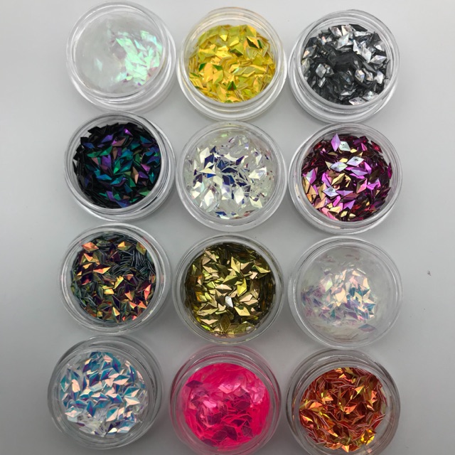 Set kim tuyến hình thoi trang trí nail