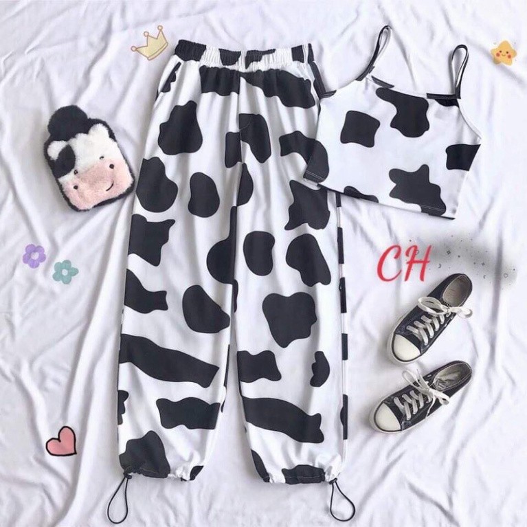 Sét áo hai dây + quần loang bò CH0421