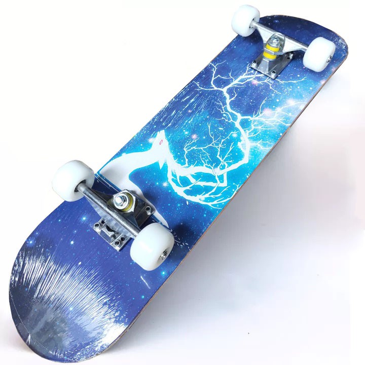 Ván trượt 7 lớp gỗ phong ép skateboard thể thao mặt nhám dài 80 cm