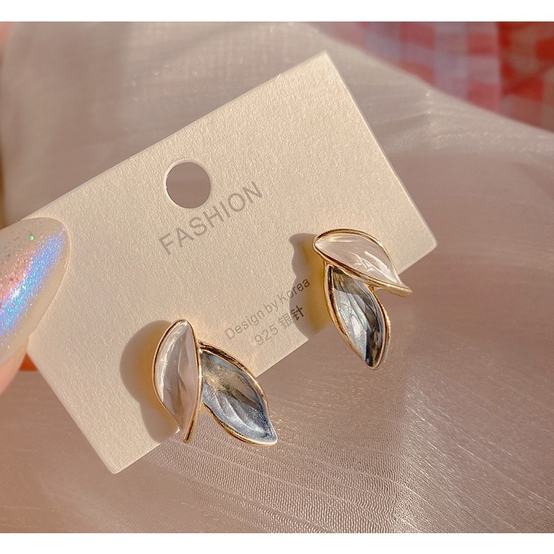 Bông Tai Hình Chiếc Lá Ba Chiều Đơn Giản Sáng Tạo Thời Trang Mùa Hè Cho Nữ