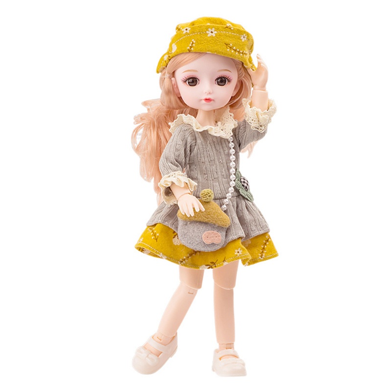 Búp Bê Mắt Nâu 3D 26cm 10 Inch Trang Trí Phòng Bé Gái