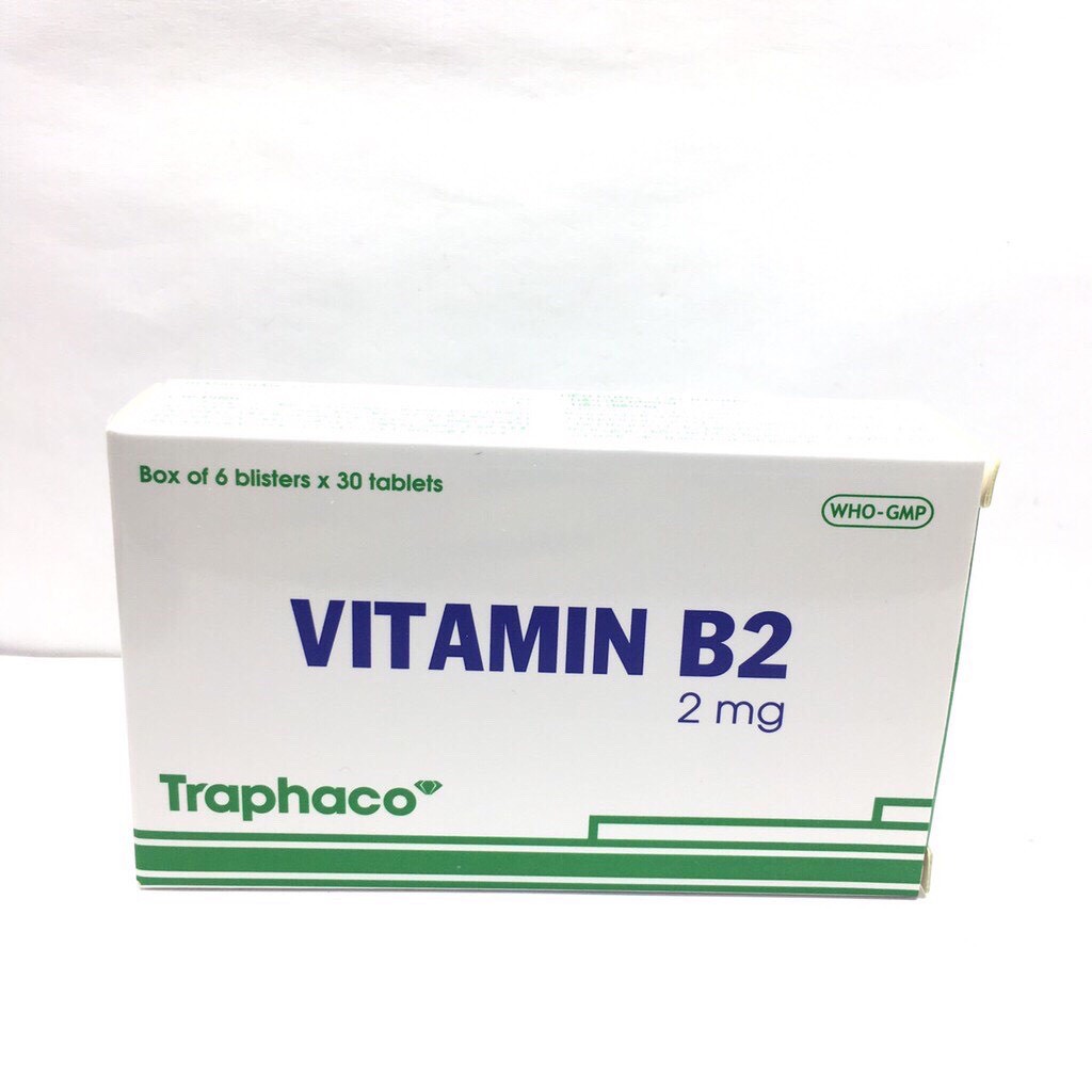 Vitamin B2 2mg Traphaco hộp 6 vỉ x 30 viên