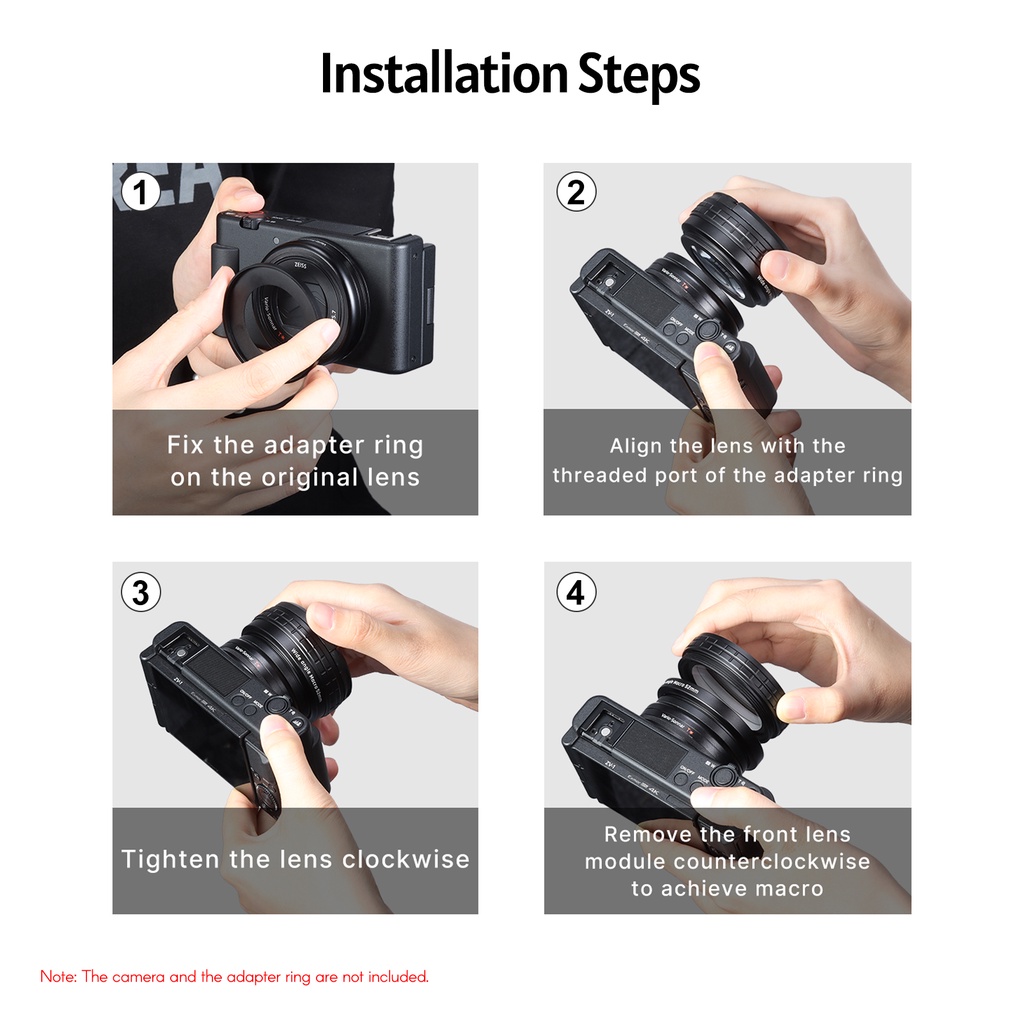 Ống kính Ulanzi Wl-1 18mm macro 10X 2 trong 1 kèm khăn lau cho máy ảnh Zv1 Rx100M7 chất lượng cao