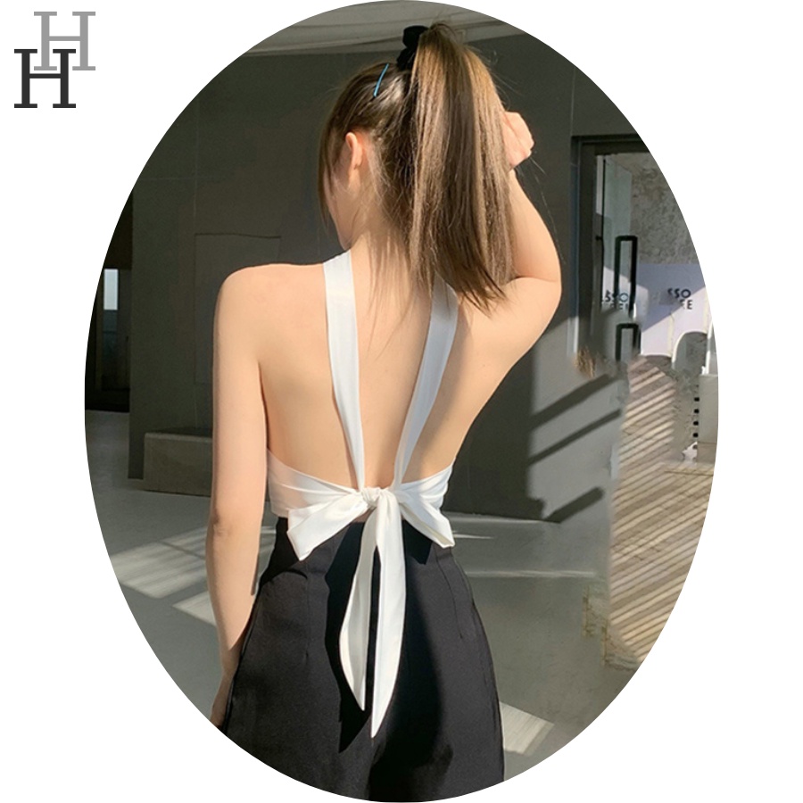 Áo croptop lụa HAC140 Hỉn Hỉn Store