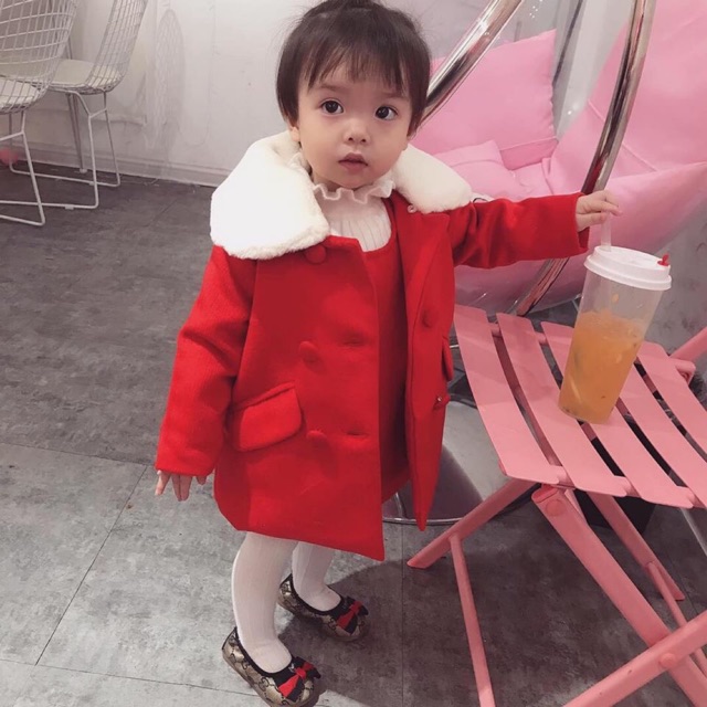 Áo dạ cổ lông