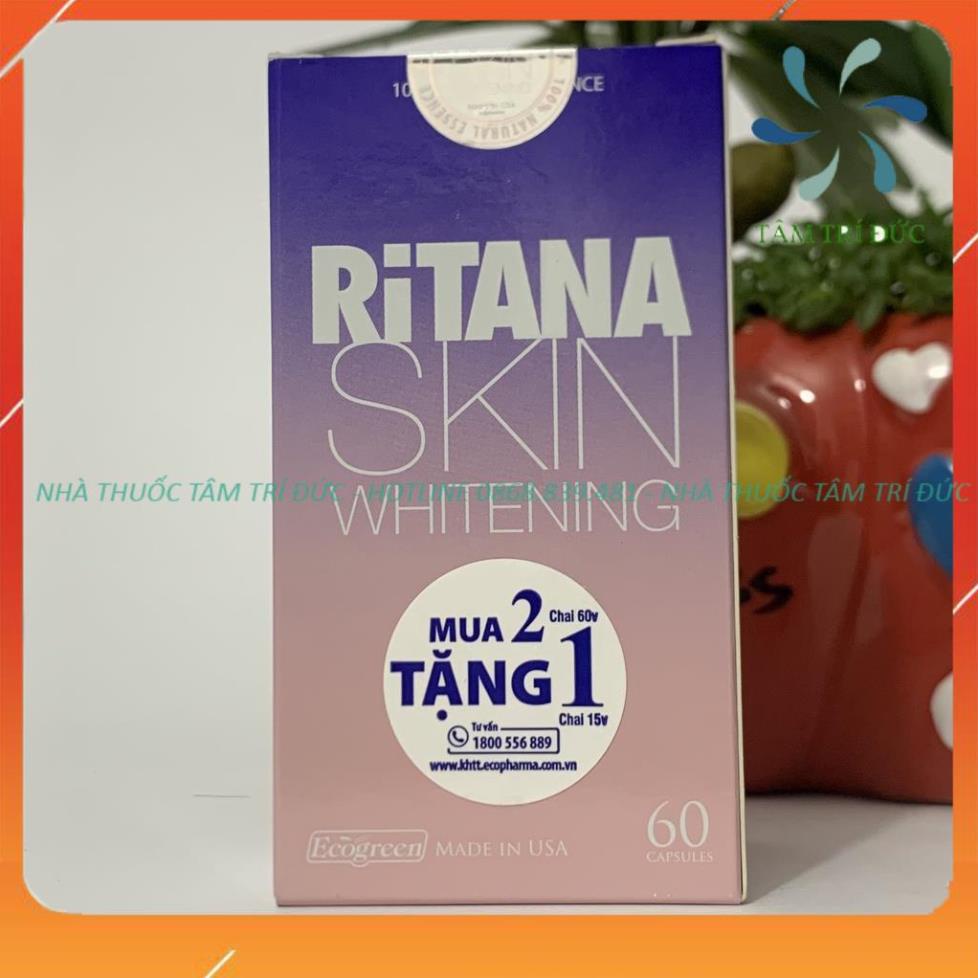 [GIẢM SỐC] Viên uống trắng da mờ nám Ritana - Nhập khẩu từ Mỹ - Có tem tích điểm - Tâm Trí Đức