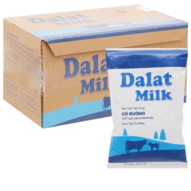 Sữa tươi tiệt trùng dalatmilk 220ml (48 bịch)