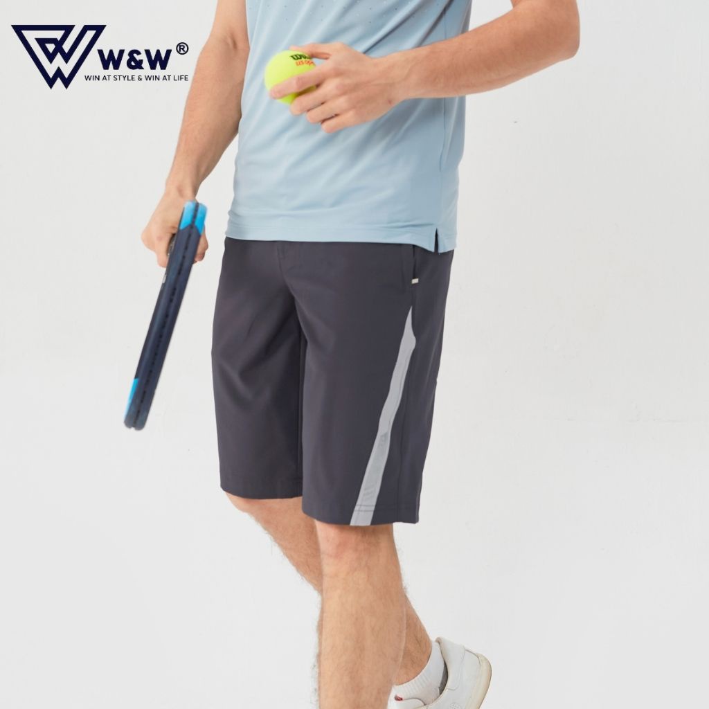 Quần Short Nam W&amp;W Thiết Kế Túi Kéo Khóa Tiện Lợi, Màu Sắc Đa Dạng Tinh Tế, Vải Thoáng Nhẹ, Mát Mẻ WSH36