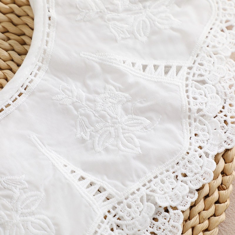 Cổ áo giả thêu ren hoa lãng mạn trang trí đầm áo kiểu thường ngày dành cho nữ