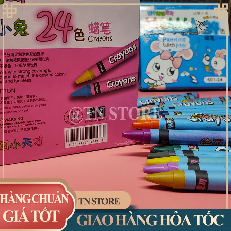 Bộ bút chì màu sáp 12 - 24 cây dành cho các bé