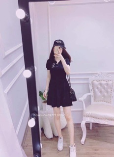 Váy cotton chữ A