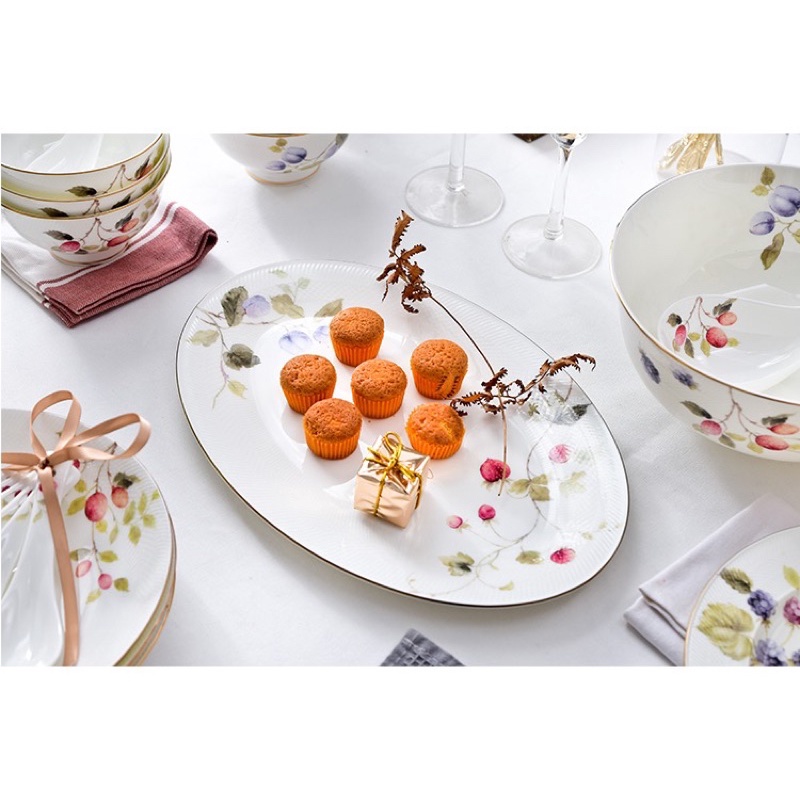 Bộ bát đĩa Lucy Garden cao cấp - Bắc Âu