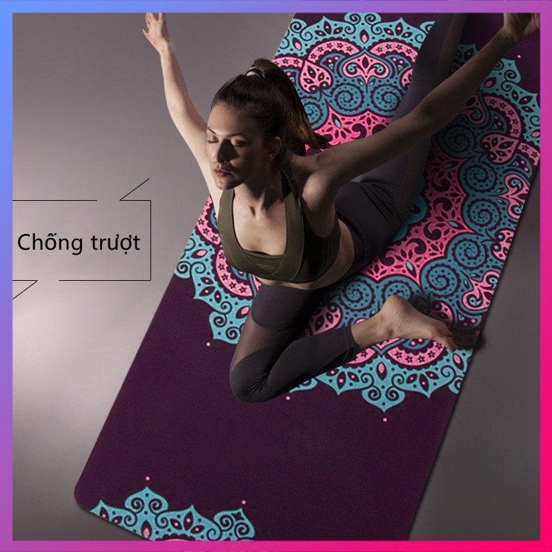 1.5mm Thảm tập Yoga da lộn, 1.5mm Chống trượt Yoga Mat, Siêu mỏng và có thể gập lại, Túi lưu trữ gấp miễn phí (YG01)