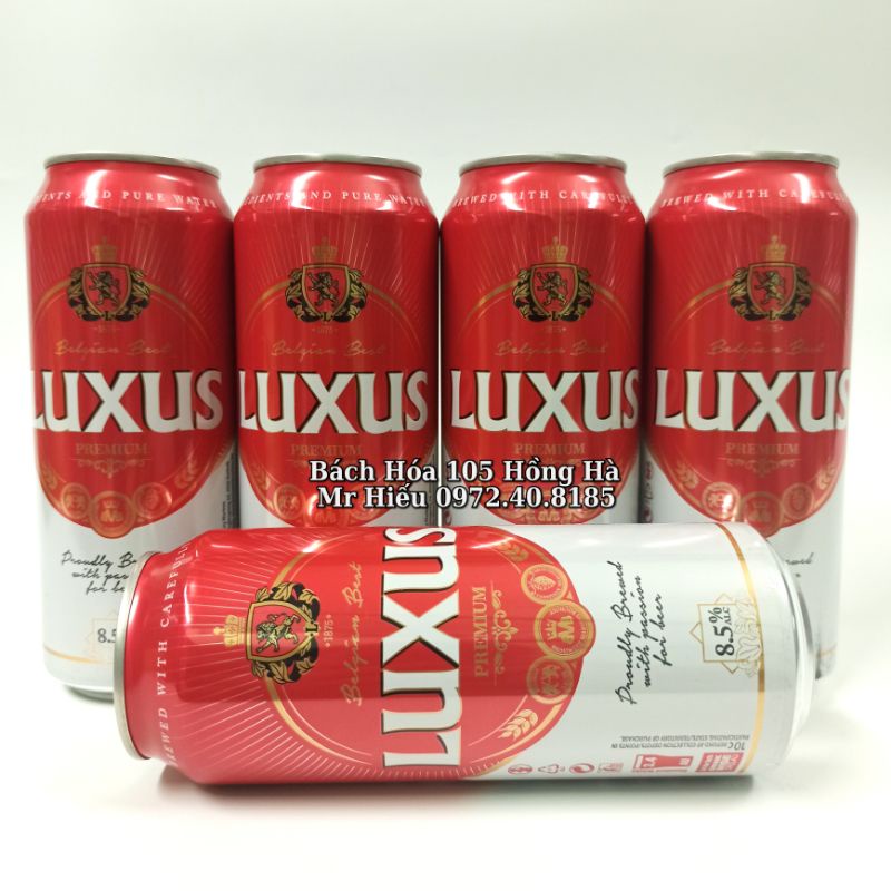 Lốc 6 lon bia Luxus Premium của Bỉ loại 500ml