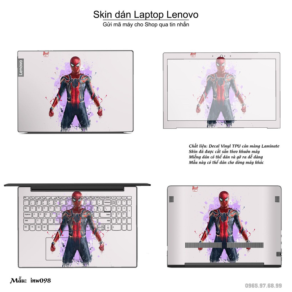 Skin dán Laptop Lenovo in hình Inifinity War (inbox mã máy cho Shop)