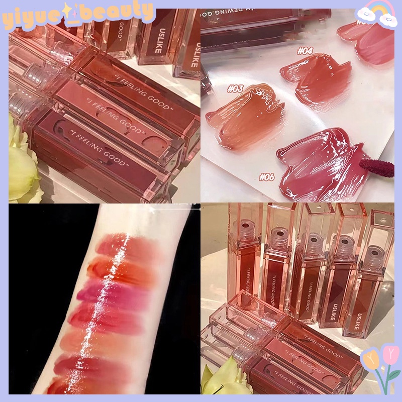 Uslike Dewy Son Môi Dưỡng Ẩm Không Phai Màu Không Dính Chất Lượng Cao Cho Nữ