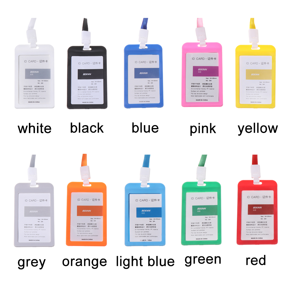 Bao đựng bảng tên bằng silicon kèm dây đeo thời trang cho học sinh và nhân viên văn phòng