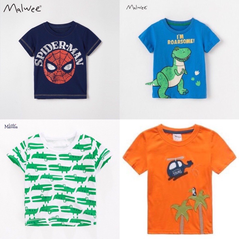 Áo bé trai Malwee thun cotton chất đẹp