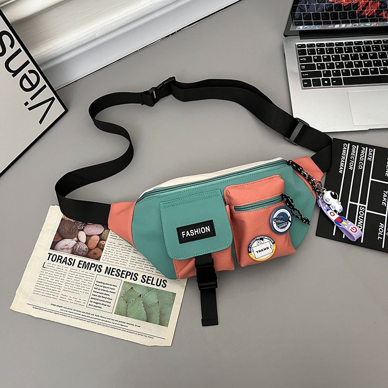 Túi đeo chéo nam, túi bao tử Collection thời trang phong cách Hàn Quốc, tặng kèm móc khóa phi hành gia cute, Apolo Shop