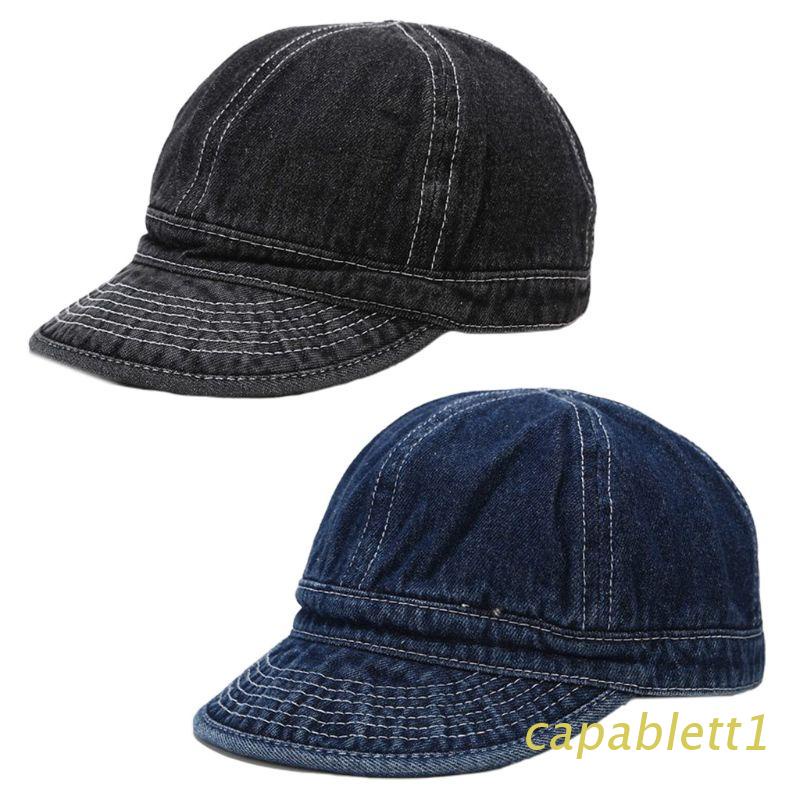 Mũ lưỡi trai denim vành ngắn chống nắng phong cách hip hop cổ điển thời trang cho nam và nữ(chỉ có màu đen)