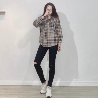 ÁO SƠ MI SỌC PHOM RỘNG VỪA