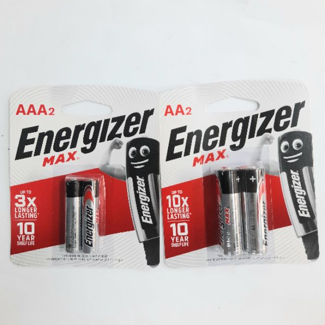 Vỉ 2 viên pin tiểu AA- đũa AAA energizer chính hãng-pin điều khiển.